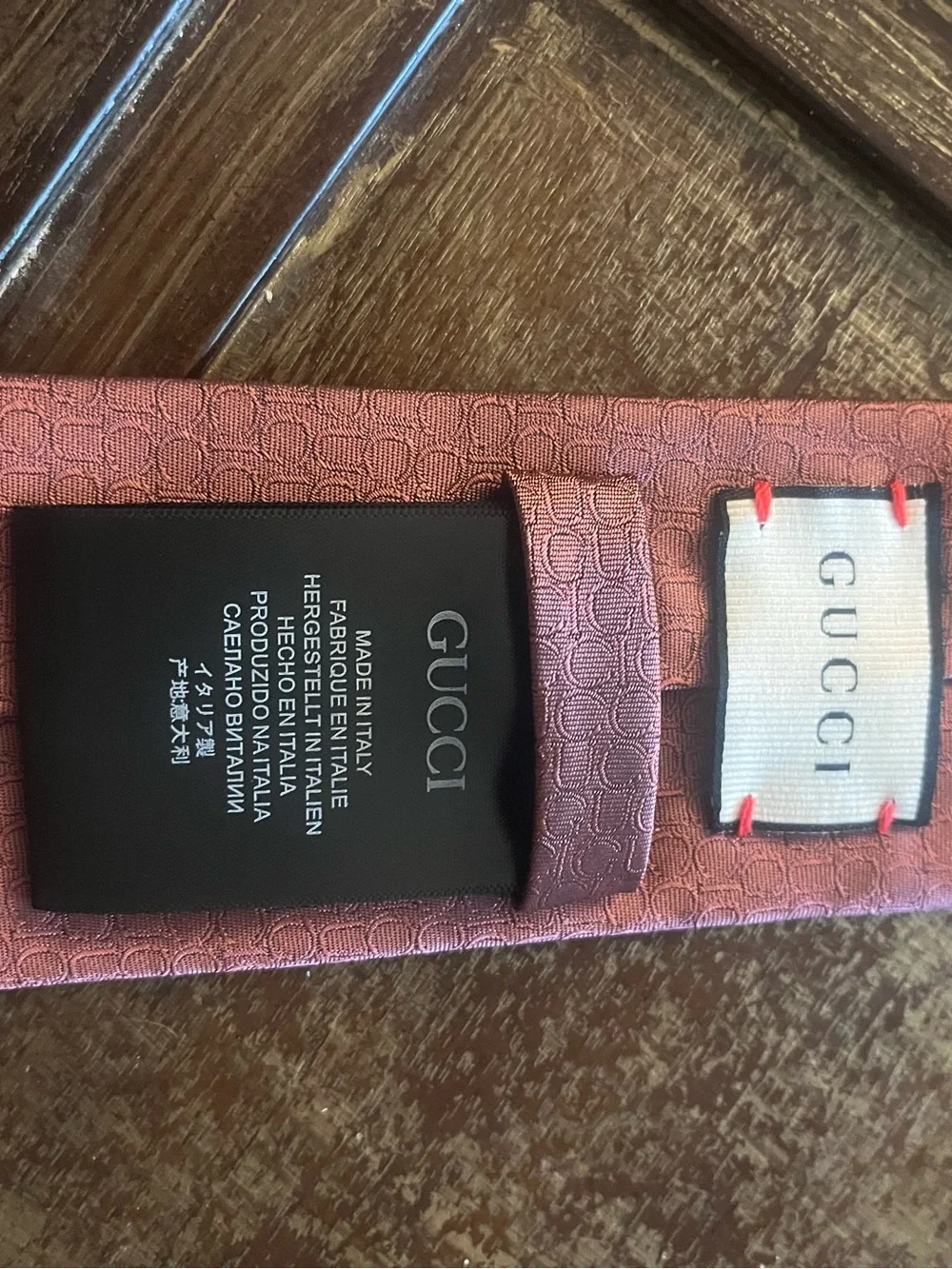 Gucci style Rose-Pink-plum tie  with Subtle Jacquard